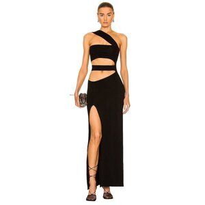 Auteur Bandage Dress in Black XLarge New Womens Maxi Long Gown